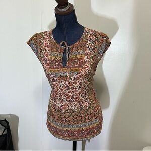 Lucky Brand Floral Bohemian Women Top